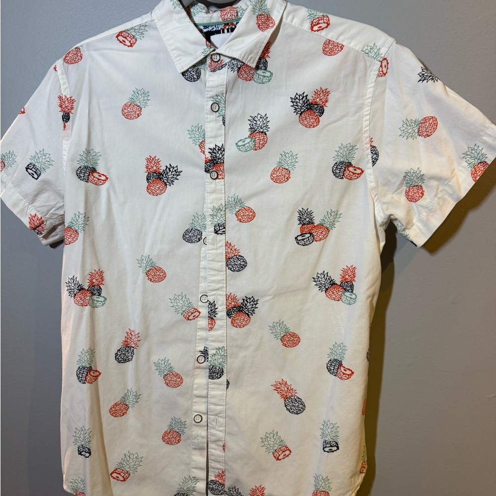 Cactus Pineapple Print Casual Shirt - Multicolor